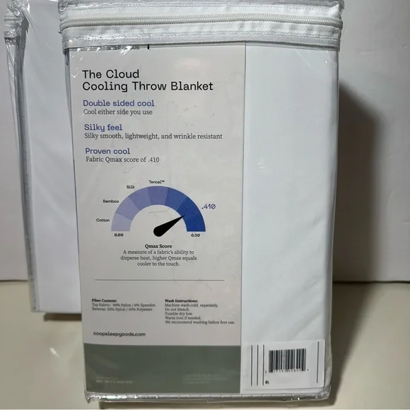 2 NEW Coop sleep goods the cloud cooling throw blankets 50”x60”